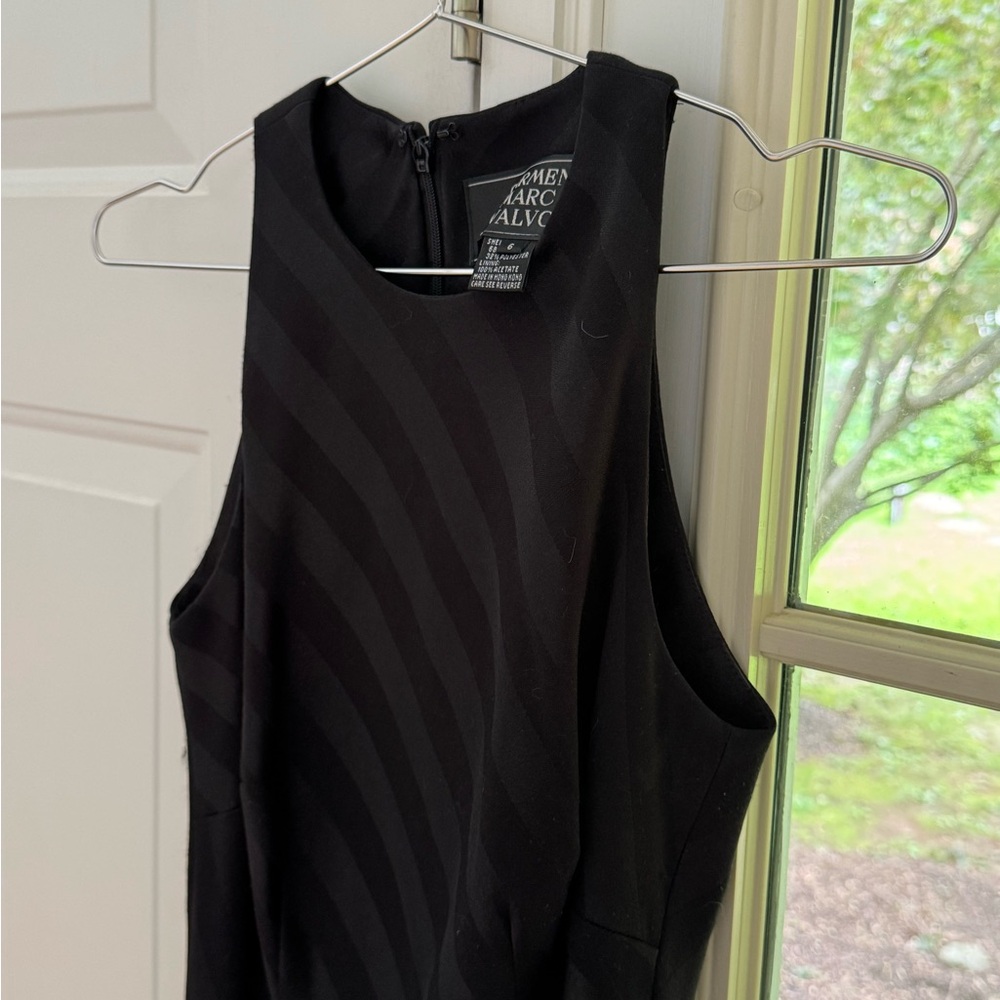 Carmen Marc  Women’s Valvo Black Sleeve Sheath Dress Dress Size 6